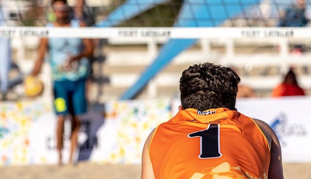 Wettkampf im Beachvolleyball