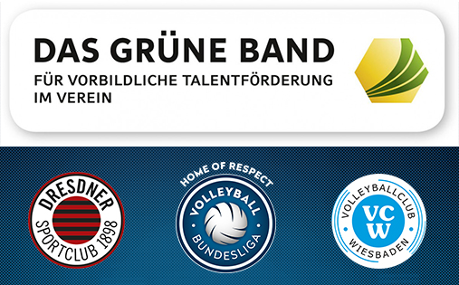 DOSB verleiht VC Wiesbaden und Dresdner SC das „Grüne Band“
