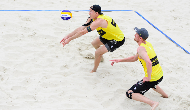Philipp Arne Bergmann beim Top Team Turnier in Hamburg mit Paul Becker