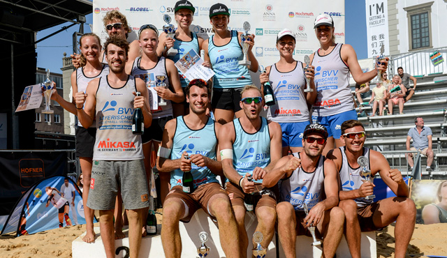 Augsburger rocken den Rathausplatz bei Bayerischer Beachvolleyball-Meisterschaft