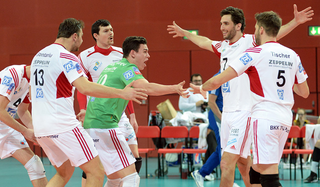 Friedrichshafen gewinnt das Rückspiel gegen Aich/Dob