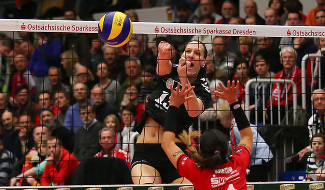 VC Wiesbaden unterliegt dem Deutschen Meister und will nun im Heimspiel am Ostersamstag ausgleichen