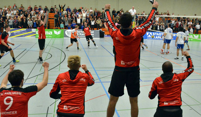 SSC Karlsruhe beendet mit Volleyball-Party die erste Drittliga-Saison