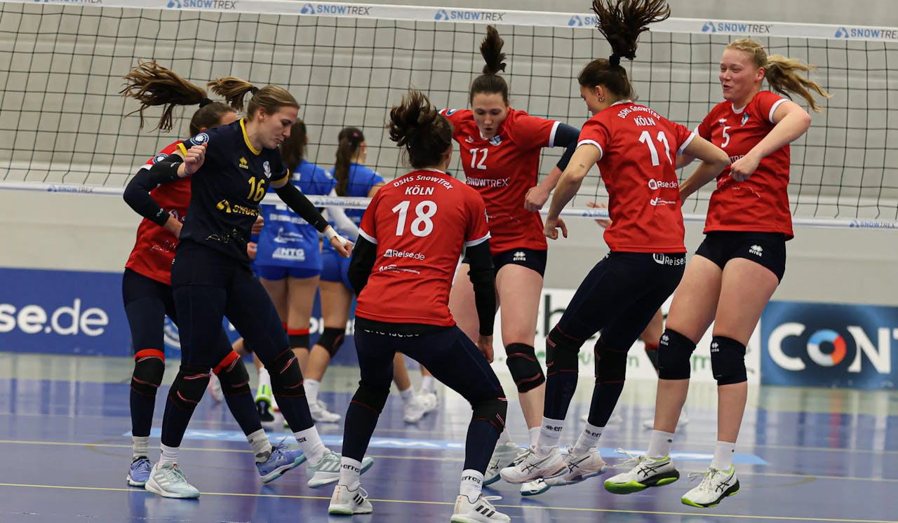 DSHS SnowTrex Köln gewinnt erstmals gegen ESA Grimma Volleys