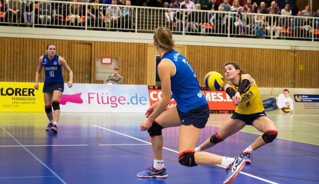 DSHS SnowTrex Köln-Volleyballerinnen besiegen Köpenick erstmals mit 3:0