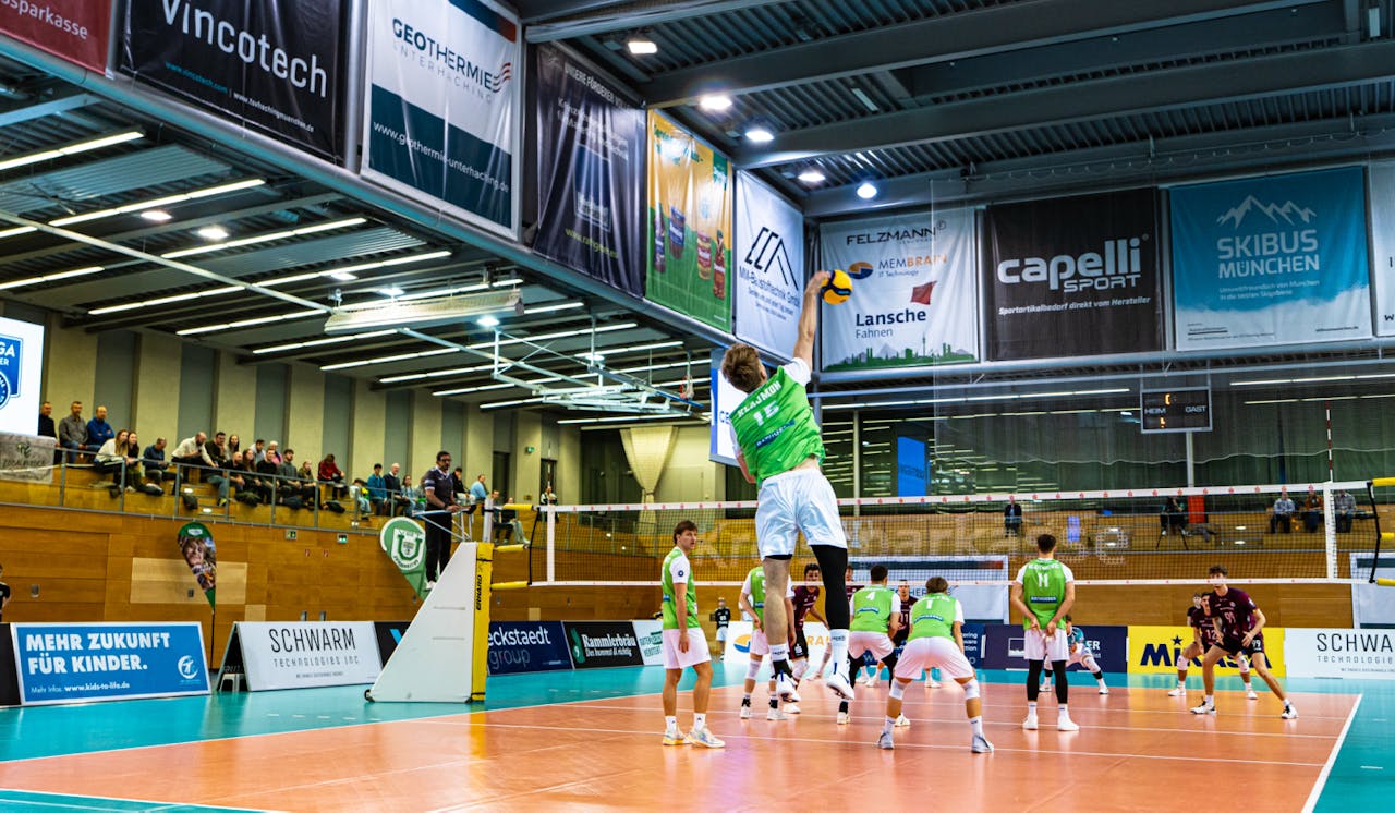 Doppeltes Volleyball-Vergnügen