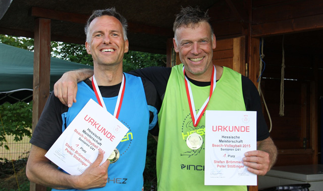 Rodheimer Beachvolleyballer gewinnen Hessenmeistertitel Ü41 der Senioren