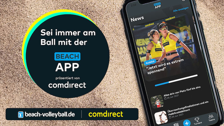 Immer auf Ballhöhe: comdirect und beach-volleyball.de starten App für die Beach-Volleyball Community
